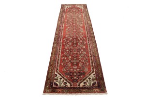 Semi Antique Red Tribal 2'5X9'2 Hamedan Persian Runner Rug