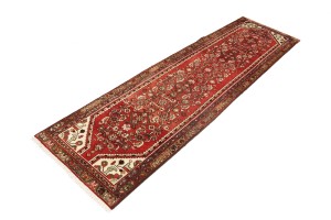 Semi Antique Red Tribal 2'5X9'2 Hamedan Persian Runner Rug