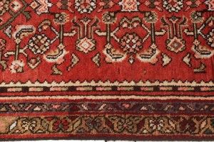Semi Antique Red Tribal 2'5X9'2 Hamedan Persian Runner Rug