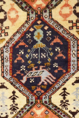 Rare Geometric Semi Antique 2'5X12'9 Oriental Runner Rug Hallway Kitchen Carpet