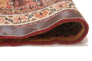 Vintage Coral Red Tribal 2'6X12'7 Hossainabad Persian Runner Rug