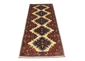 Vintage Cream Floral 3X7 Lilian Persian Runner Rug