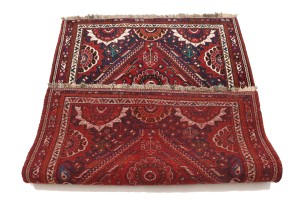 Vintage Red Tribal 4X6 Shiraz Persian Rug