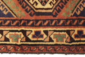Semi Antique Tribal Geometric 4X7 Shiraz Lori Persian Rug