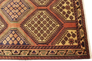 Semi Antique Tribal Geometric 4X7 Shiraz Lori Persian Rug
