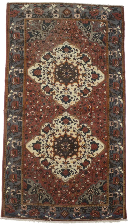 Semi Antique Vintage Floral 5'7X10 Bakhtiari Persian Rug