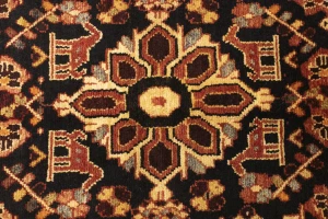 Charcoal Pictorial Tribal 3'5X6'5 Vintage Oriental Rug