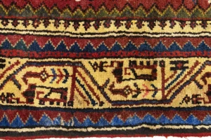 Vintage Tribal Rust Red 4X7 Hamedan Persian Rug