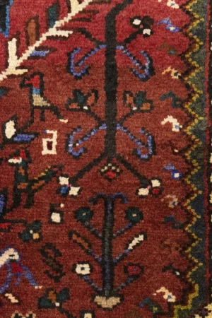 Vintage Tribal Rust Red 4X7 Hamedan Persian Rug