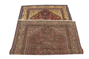 Vintage Tribal Rust Red 4X7 Hamedan Persian Rug