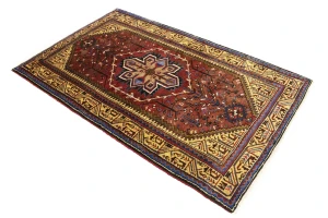 Vintage Tribal Rust Red 4X7 Hamedan Persian Rug