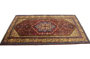 Vintage Tribal Rust Red 4X7 Hamedan Persian Rug
