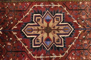 Vintage Tribal Rust Red 4X7 Hamedan Persian Rug