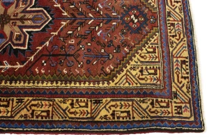 Vintage Tribal Rust Red 4X7 Hamedan Persian Rug