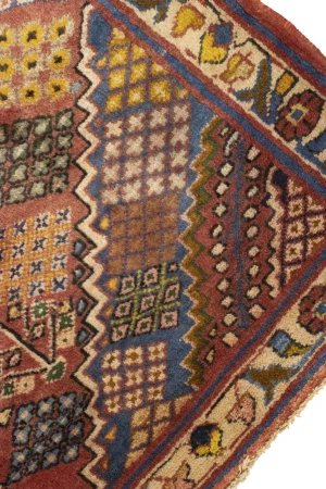 Vintage Rusty Red Tribal 5X7 Joshaghan Persian Rug