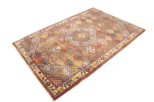 Vintage Rusty Red Tribal 5X7 Joshaghan Persian Rug