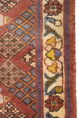 Vintage Rusty Red Tribal 5X7 Joshaghan Persian Rug