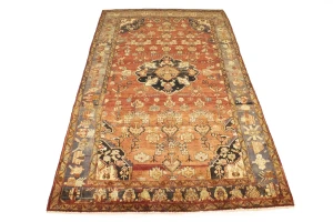 Semi Antique Tribal Rusty Red 6'3X10'5 Hamedan Persian Rug