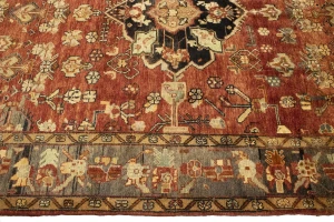 Semi Antique Tribal Rusty Red 6'3X10'5 Hamedan Persian Rug