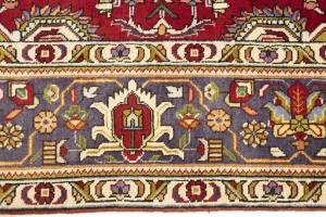 Red Traditional Floral 6'6X9'7 Vintage Oriental Persian Rug