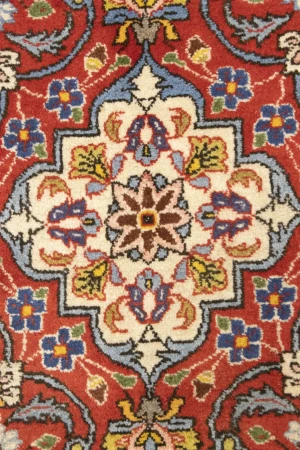 Vintage Purple-navy Floral 6'5X10'0 Sarouk Persian Rug