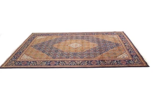Purple-navy Floral 6'3X9'7 Vintage Oriental Persian Rug
