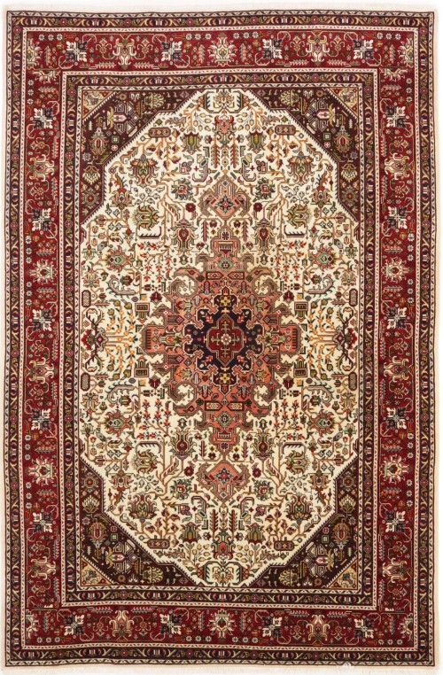 Cream 7X10 Floral Classic Vintage Oriental Persian Rug