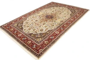 Cream 7X10 Floral Classic Vintage Oriental Persian Rug