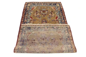 Khaki Tribal 4X7 Vintage Floral Oriental Persian Rug