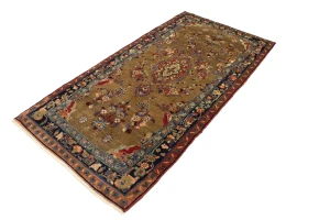 Khaki Tribal 4X7 Vintage Floral Oriental Persian Rug