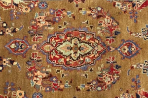 Khaki Tribal 4X7 Vintage Floral Oriental Persian Rug