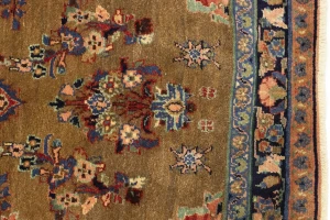 Khaki Tribal 4X7 Vintage Floral Oriental Persian Rug