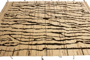 Beige Tribal Modern 6X9 Moroccan Style Oriental Rug