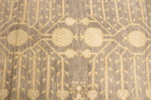 Taupe Floral 4X6 Peshawar Pakistan Rug