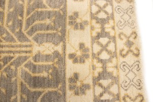 Taupe Floral 4X6 Peshawar Pakistan Rug