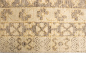 Taupe Floral 4X6 Peshawar Pakistan Rug