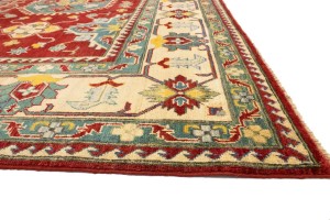 Red Geometric Tribal 8'5X11'0 Kazak Pakistan Rug