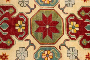 Red Geometric Tribal 8'5X11'0 Kazak Pakistan Rug