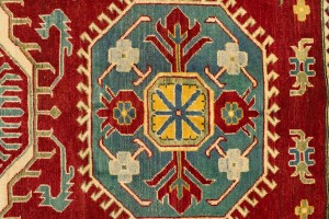 Red Geometric Tribal 8'5X11'0 Kazak Pakistan Rug