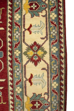 Red Geometric Tribal 8'5X11'0 Kazak Pakistan Rug