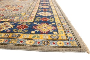 Gray GeometricTribal  8X11 Kazak Pakistan Rug
