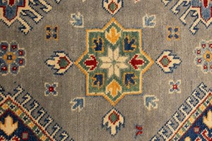 Gray GeometricTribal  8X11 Kazak Pakistan Rug