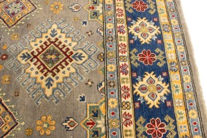 Gray GeometricTribal  8X11 Kazak Pakistan Rug