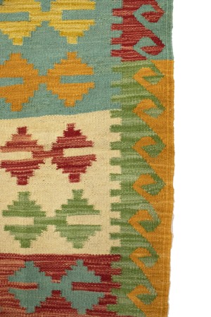 Multicolored Geometric Reversible 4X6 Kilim Oriental Rug