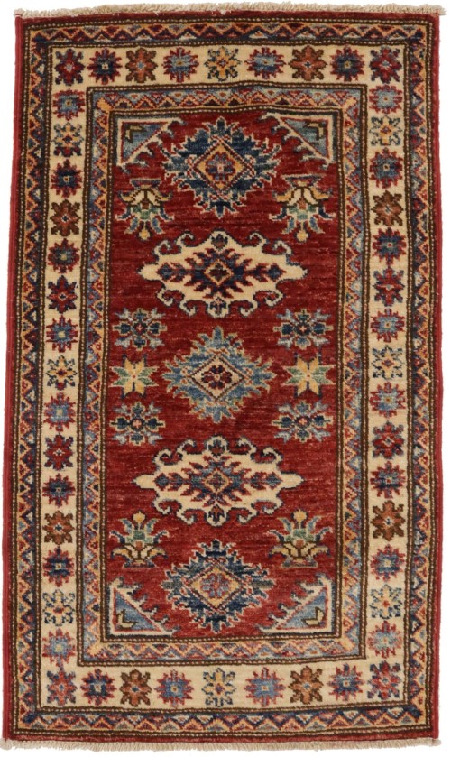 Rusty Red Tribal Geometric 2X3 Kazak Pakistan Rug