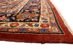Semi Antique Orange-red Traditional 10X14 Mahal Persian Rug