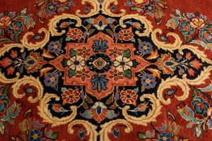 Semi Antique Orange-red Traditional 10X14 Mahal Persian Rug