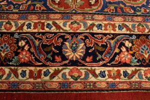Semi Antique Orange-red Traditional 10X14 Mahal Persian Rug