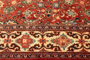 Vintage Orange-red Traditional 10X14 Mahal Persian Rug