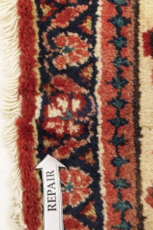 Vintage Orange-red Traditional 10X14 Mahal Persian Rug